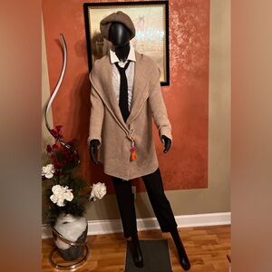 COPY - VINCE Sophie Open Front Hooded Wool Cardigan